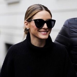 Le Specs Halfmoon Black Magic Cat-Eye Sunglasses